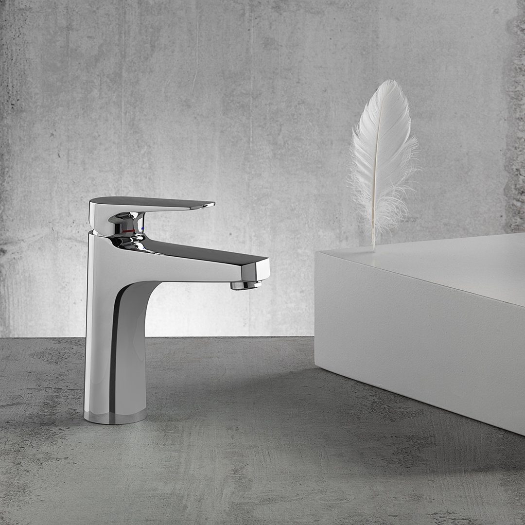 Tall basin mixer Emmevi Nicla 89003BIG with pop-up waste – 2