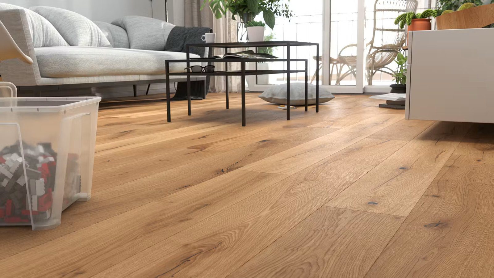 Parquet Floor Oak Markant 1-strip bevelled brushed oiled 189 mm – 3
