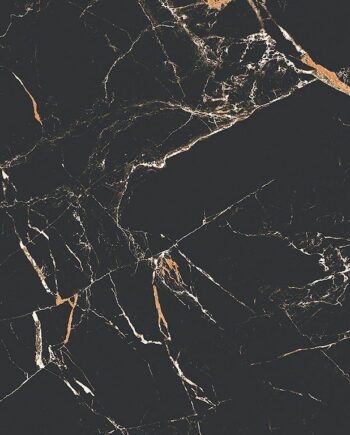 Marble-effect matt porcelain floor tile Marie Show Black, 60x60 cm, 8 mm, black