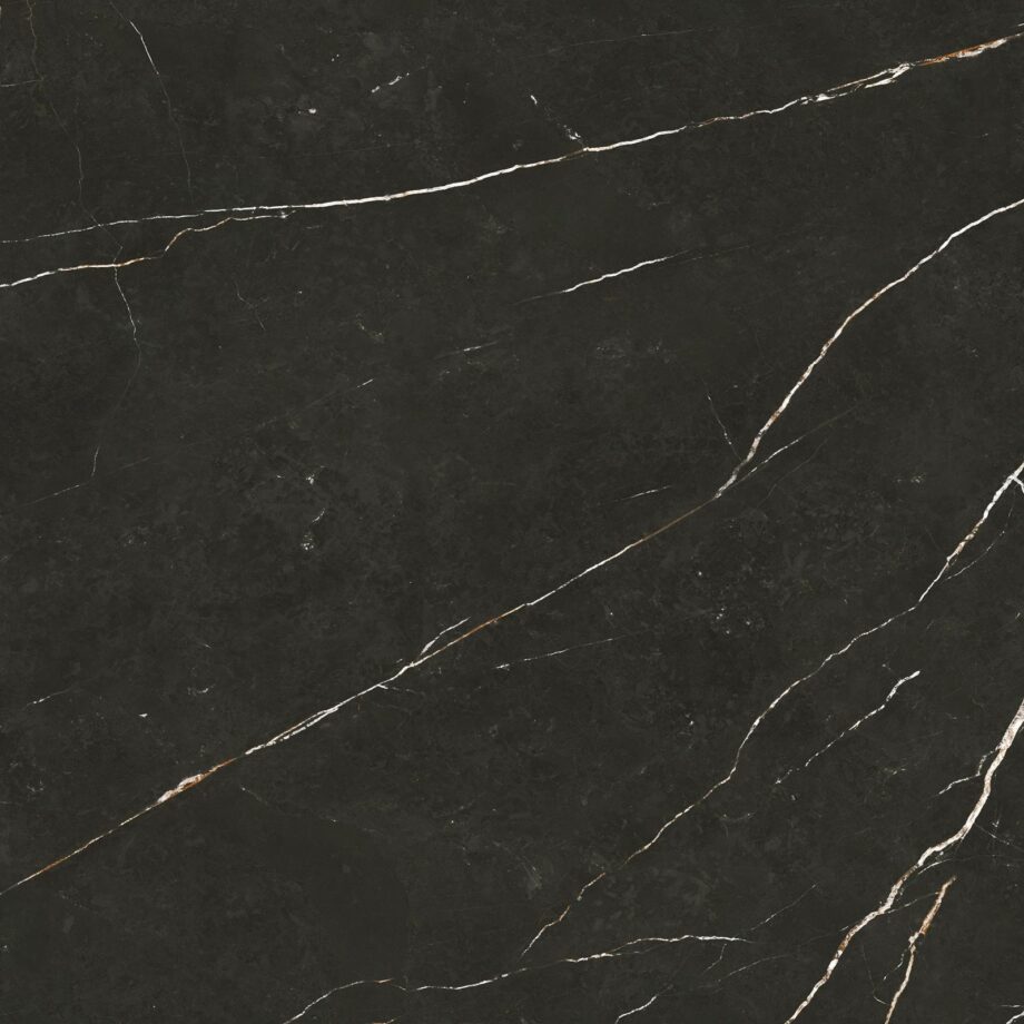 Marble-effect matt porcelain floor tile Tau Elite Black, 60×60 cm, 9 mm, black, R10, rectified Marble-effect matt porcelain floor tile Tau Elite Black, 60x60 cm, 9 mm, black, R10, rectified
