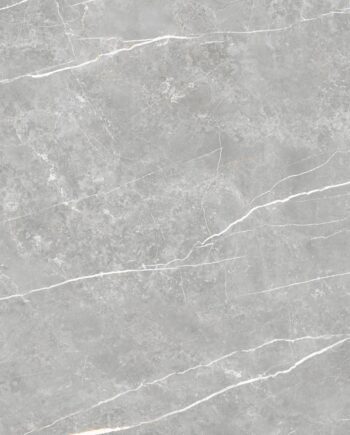 Marble-effect matt porcelain floor tile Tau Elite Gray, 60x60 cm, 9 mm, grey, R10, rectified