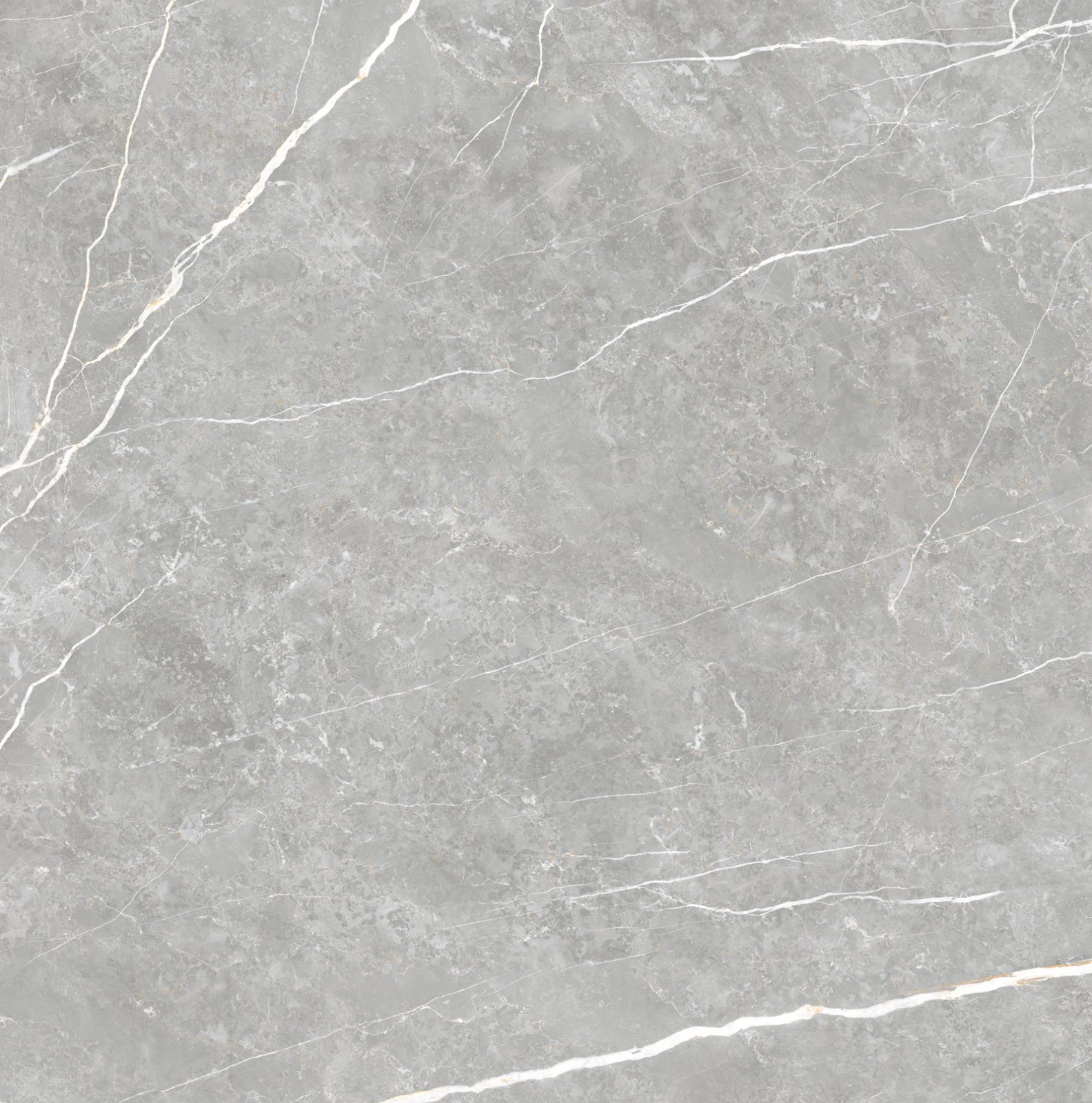 Marble-effect matt porcelain floor tile Tau Elite Gray, 90x90 cm, grey, R10, rectified