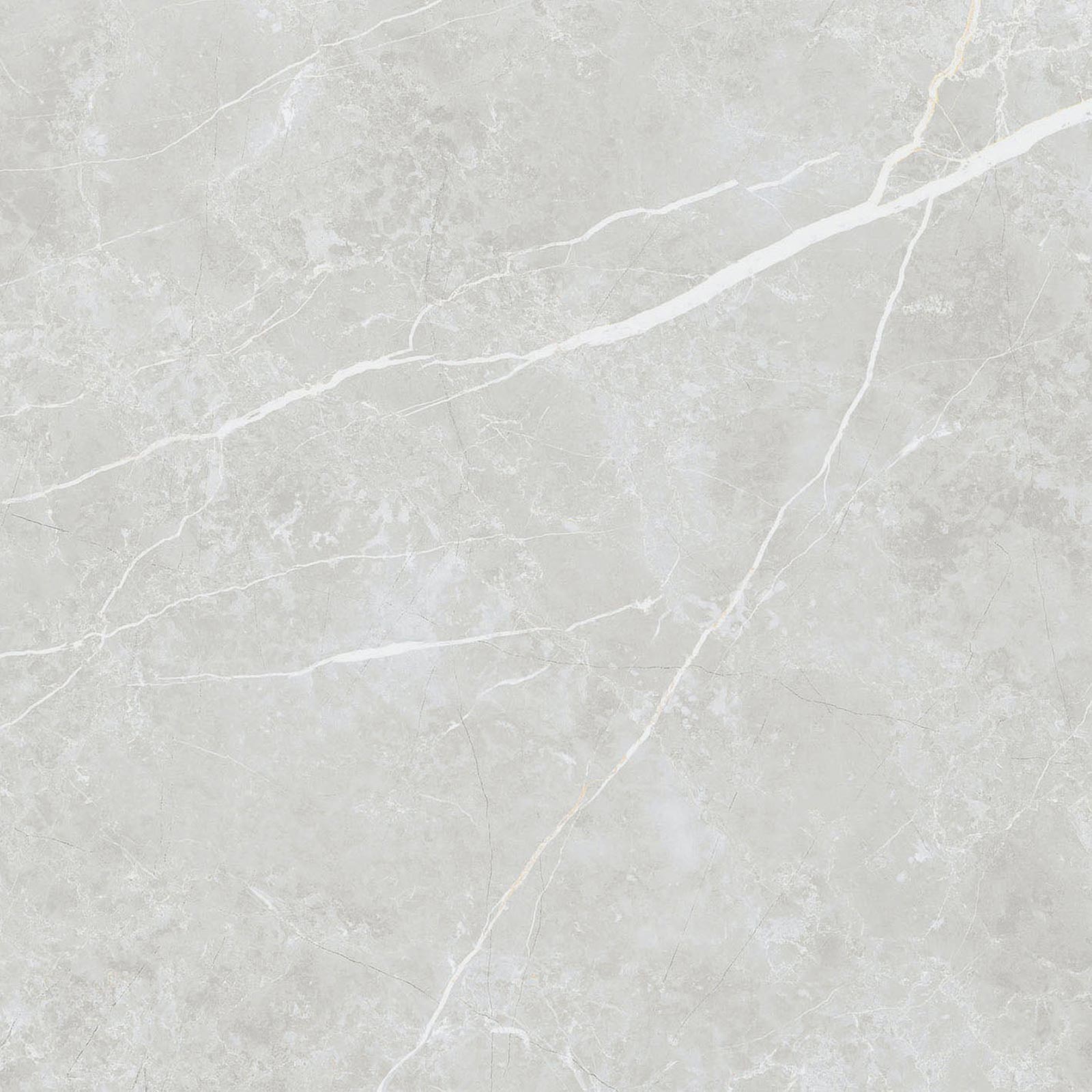 Marble-effect matt porcelain floor tile Tau Elite Silver, 60x60 cm, 9 mm, silver grey, R10, rectified