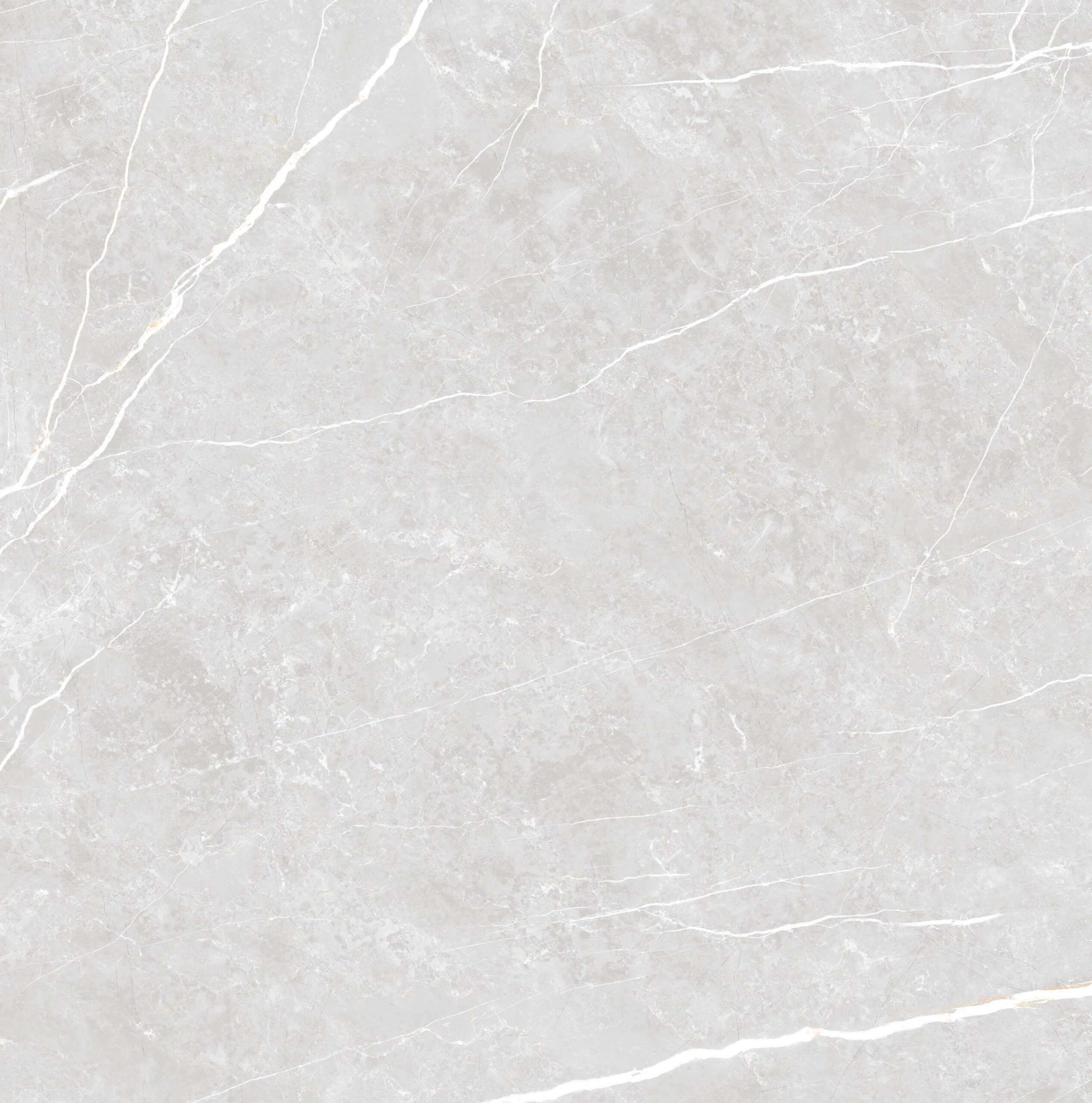 Marble-effect matt porcelain floor tile Tau Elite Silver, 90x90 cm, silver grey, R10, rectified