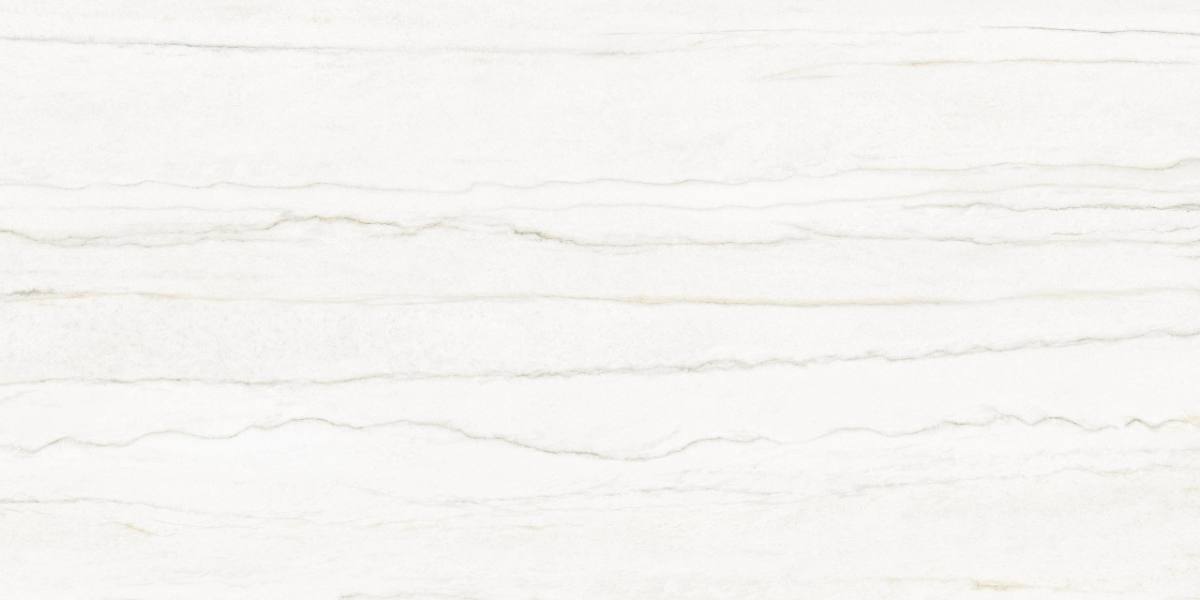 Marble effect porcelain tiles ABK Sensi Nuance White Macaubas, 60x120 cm, 8.5 mm, natural matt, slip-resistant R10