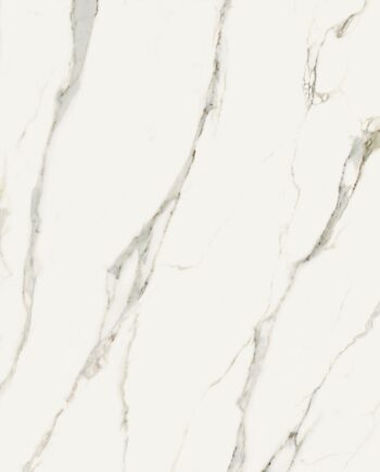 Marble effect porcelain tiles ABK Sensi Signoria Calacatta Michelangelo, 120x120 cm, 8.5 mm, natural matt, slip-resistant R10