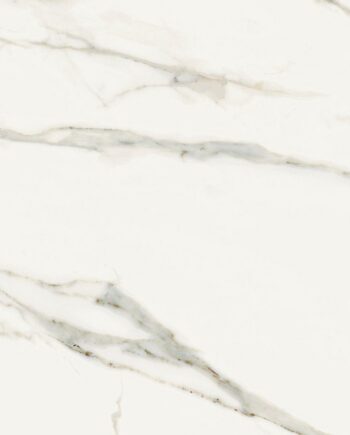 Marble effect porcelain tiles ABK Sensi Signoria Calacatta Michelangelo bookmatch A, 60x120 cm, 8.5 mm, 3D textured (antique)