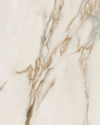 Marble effect porcelain tiles ABK Sensi Signoria Calacatta Vena Oro, 120x120 cm, 8.5 mm, natural matt, slip-resistant R10