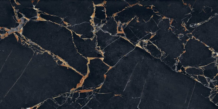 Marble effect porcelain tiles ABK Sensi Signoria Port Gold, 60x120 cm, 8.5 mm, natural matt, slip-resistant R10