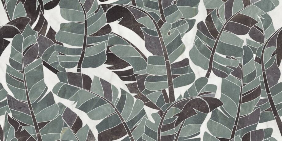 Marble mosaic effect porcelain tile ABK Sensi Fantasy Bali, 60x120 cm, 8.5 mm, polished 3D textured (lux 3D)