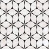 Marble mosaic effect porcelain tile ABK Sensi Fantasy Flower, 60x120 cm, 8.5 mm, polished 3D textured (lux 3D)