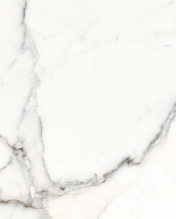 Marble-effect satin porcelain floor tile Monet White, 60x120 cm, 8 mm, white