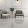 Marble-effect porcelain tile Tau Elite White, white – view 2 Marble-effect polished porcelain floor tile Tau Elite White Pol, 30x60 cm, 9.5 mm, white, rectified – 2