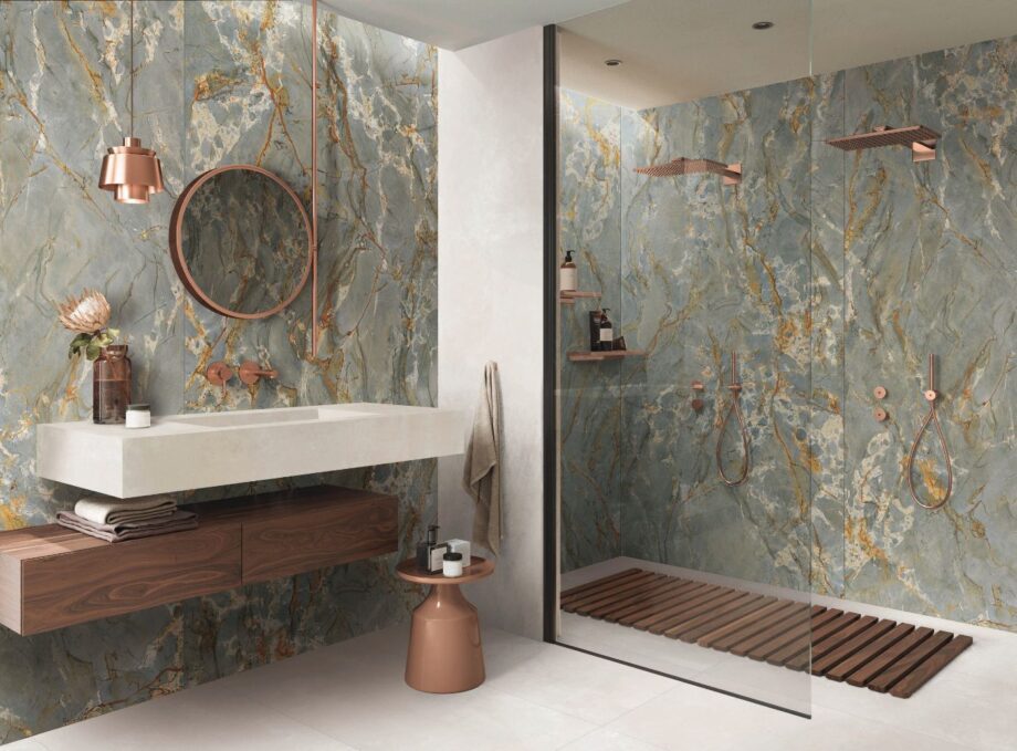 Marble effect mosaic tile ABK Sensi Signoria Ventaglio Roma Imperiale, 28x60 cm, 8.5 mm, polished (lux) – 3