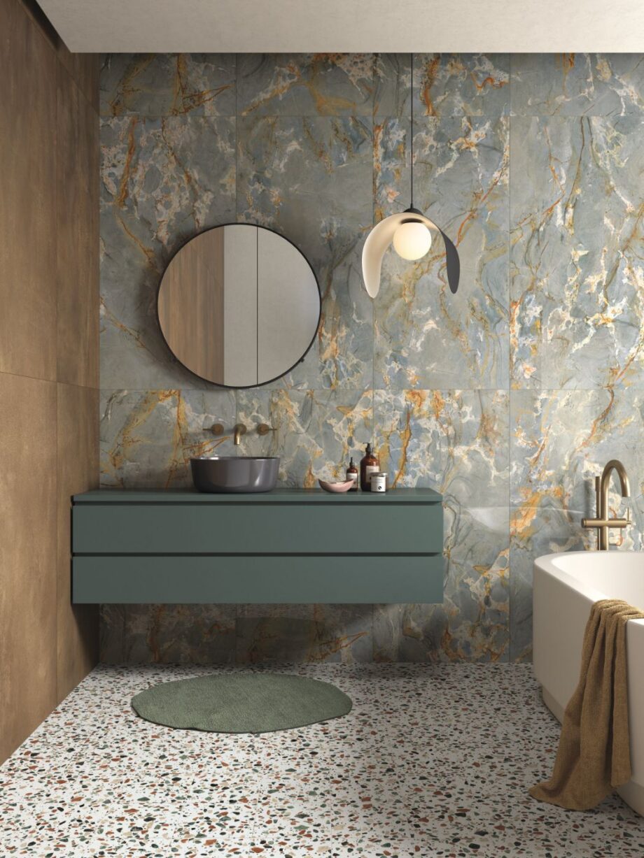 Marble effect mosaic tile ABK Sensi Signoria Ventaglio Roma Imperiale, 28x60 cm, 8.5 mm, polished (lux) – 4