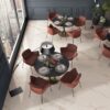Marble effect porcelain ABK Sensi Up Calacatta Gold – view 3 Marble effect porcelain tiles ABK Sensi Up Calacatta Gold, 80x80 cm, 8.5 mm, natural matt – 3