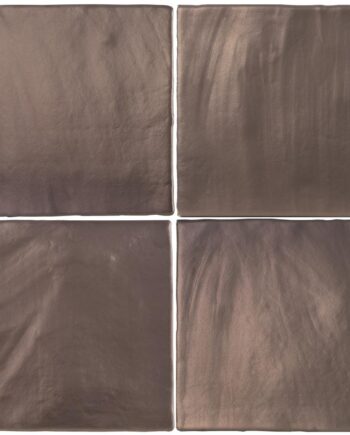 Matt copper metallic relief ceramic wall tile Dune Tabarca Copper Matt, 15x15 cm, 9 mm