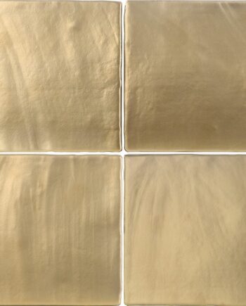 Matt gold metallic relief ceramic wall tile Dune Tabarca Gold Matt, 15x15 cm, 9 mm