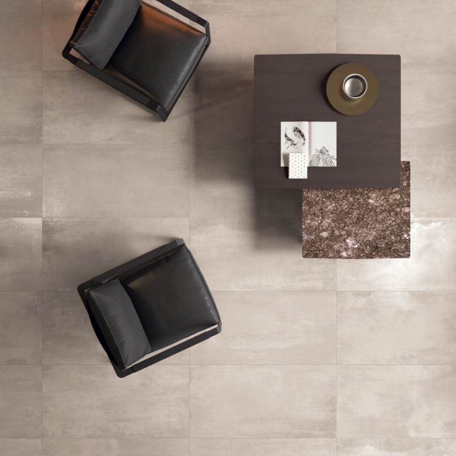 Metal effect porcelain tile ABK Interno 9 Dune, 60x60 cm, 8.5 mm, natural matt, slip-resistant R10 – 3