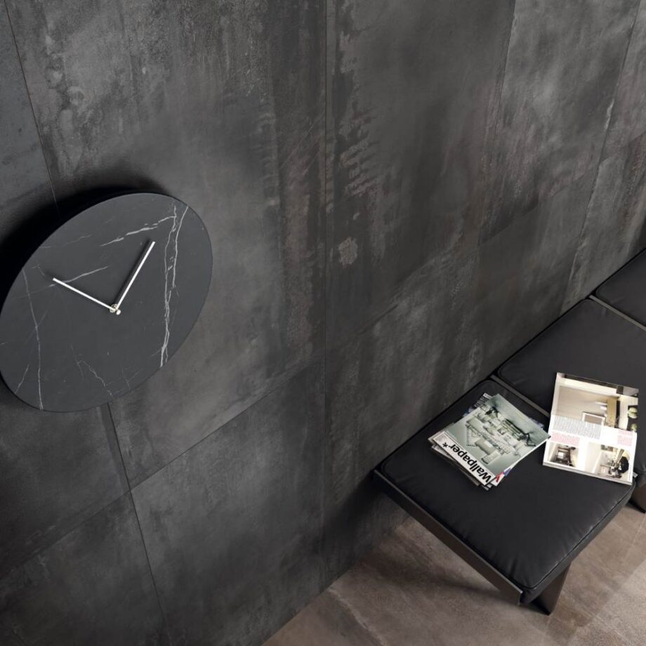 Metal effect porcelain floor tile ABK Interno 9 Mud, 60x120 cm, 8.5 mm, natural matt, slip-resistant R10 – 4