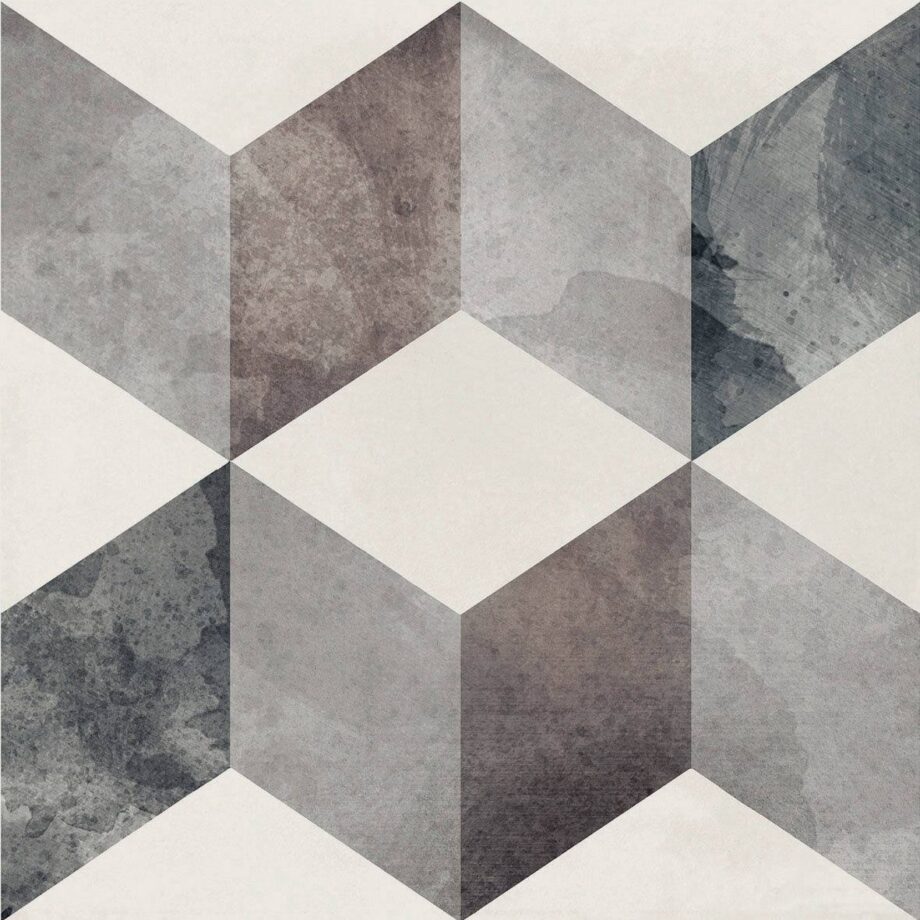 Patterned porcelain floor tile ABK Play Classic Brown, 20×20 cm, 8.5 mm, matt (nat.) – view 2 Patterned porcelain floor tile ABK Play Classic Brown, 20x20 cm, 8.5 mm, matt (nat.) – 2