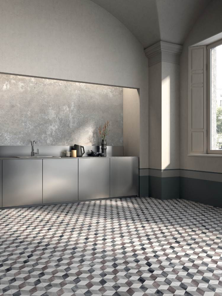 Patterned porcelain floor tile ABK Play Classic Brown, 20x20 cm, 8.5 mm, matt (nat.) – 3