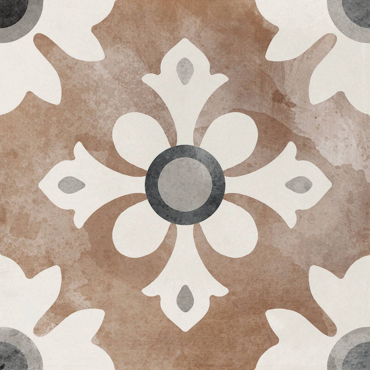 Patterned porcelain floor tile ABK Play Classic Cotto, 20x20 cm, 8.5 mm, matt (nat.) – 2