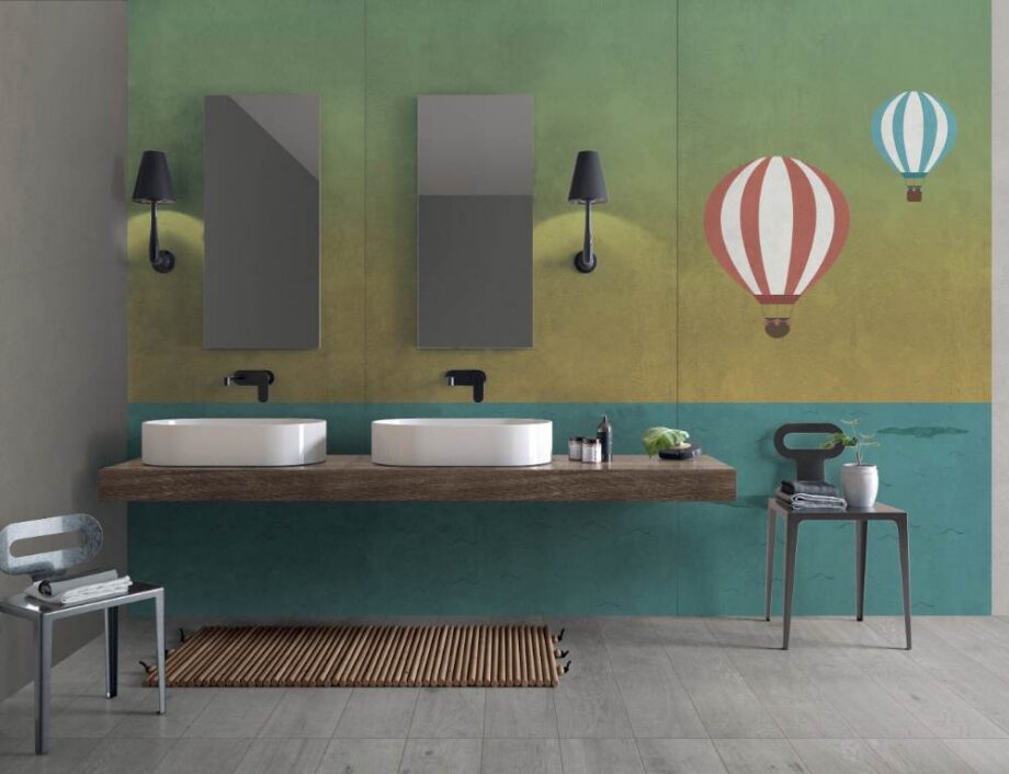 Patterned large porcelain decor slab ABK Wide&Style Baloon C, 120x280 cm, 6 mm, matt – 3