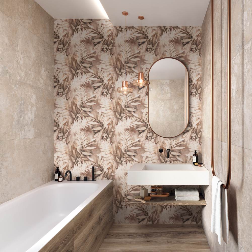 Patterned porcelain wall tile ABK Wide&Style Mini Fern, 60x120 cm, 7 mm, matt – 3