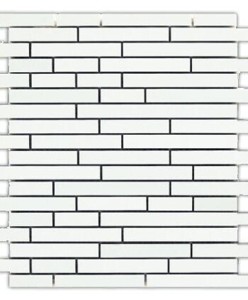 Natural stone mosaic Quarts Artic 3D, 30x30 cm, 9.2 mm, white