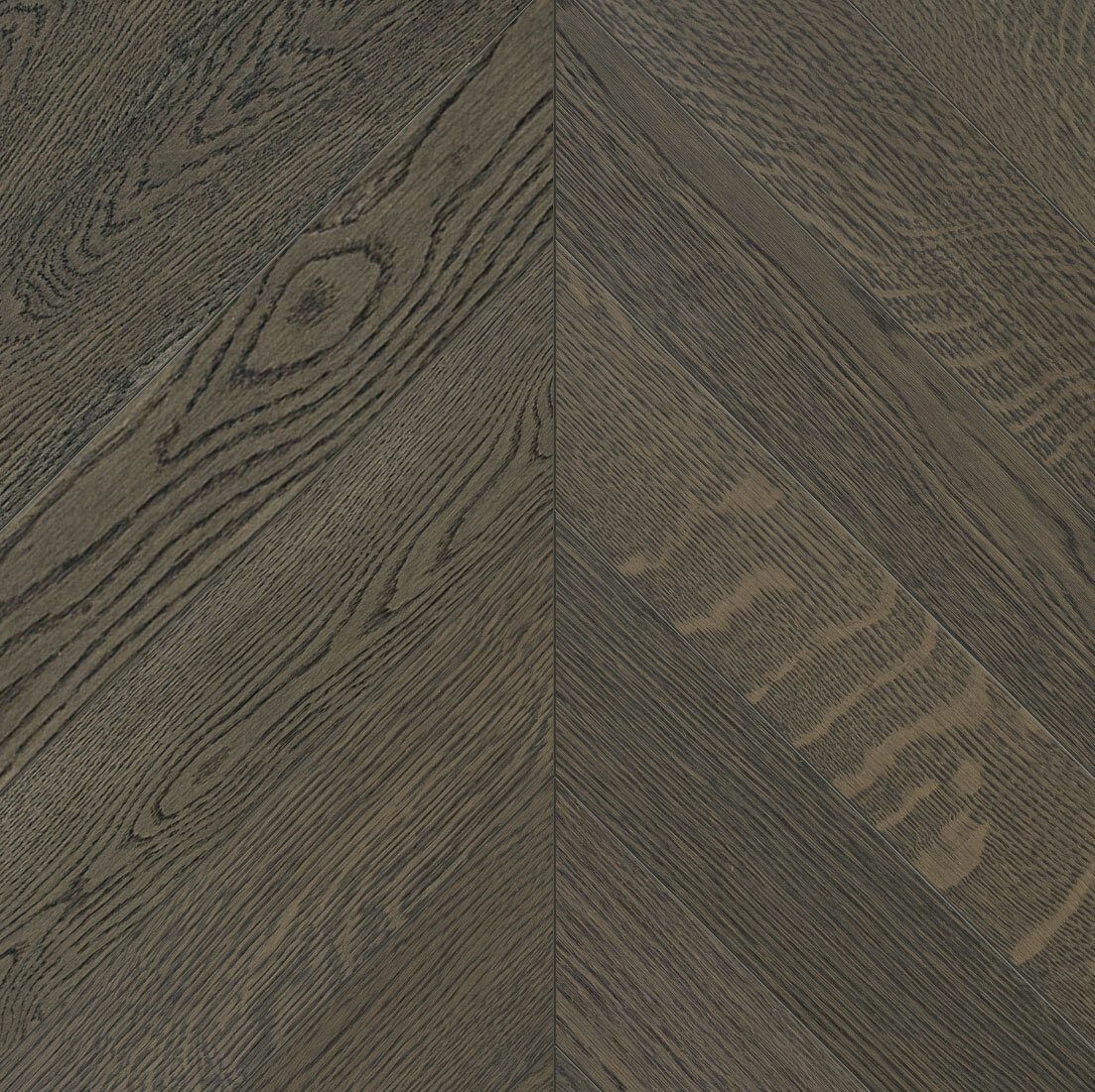 Oak Chevron Flooring Esta Nordic S Lava Grey extra matt lacquered