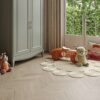 Oak Chevron Flooring Esta Nordic S Sandstone extra matt lacquered – in an interior Oak Chevron Flooring Esta Nordic S Sandstone extra matt lacquered – 3