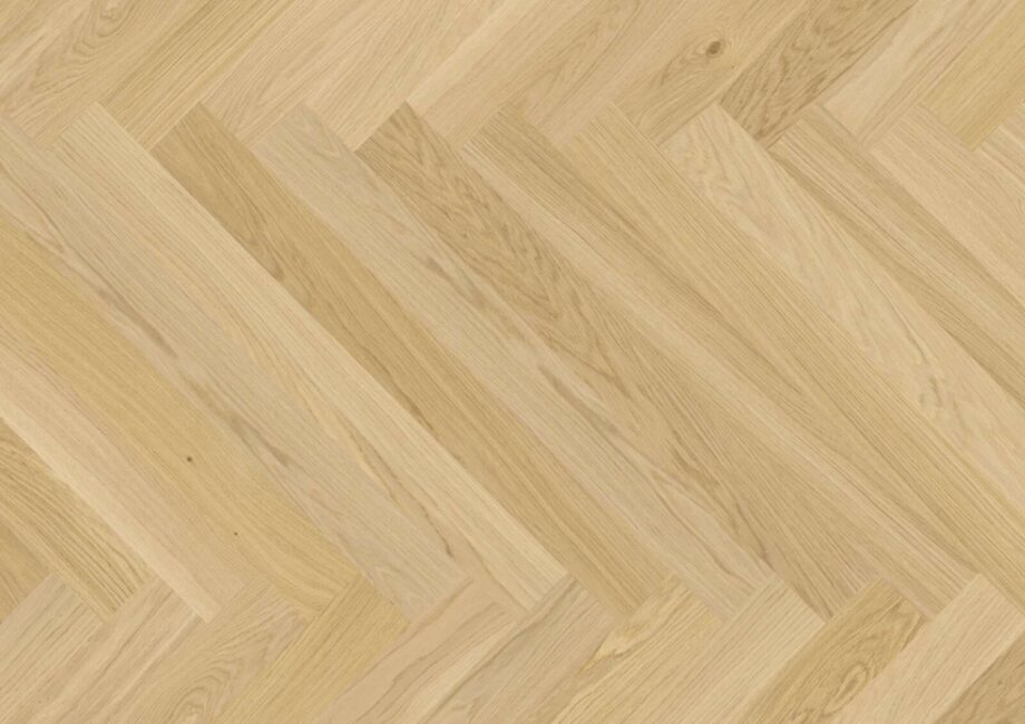 Oak Herringbone Flooring Bauwerk Cleverpark 900 Crema 14 B-Protect brushed – board view Oak Herringbone Flooring Bauwerk Cleverpark 900 Crema 14 B-Protect brushed
