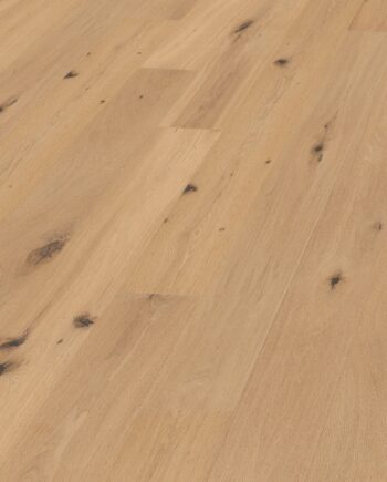 Oak parquet Thede & Witte Boston, rustic knotty, brushed, oiled, rough appearance, 1-strip, 1900 x 189 x 14 mm