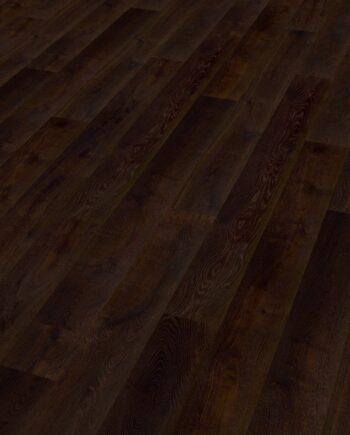 Oak parquet Thede & Witte Boston, knotty, deep smoked, brushed, oiled, 1-strip, 1900 x 189 x 15 mm