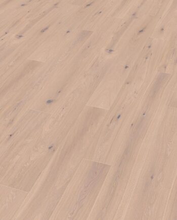 Oak parquet Thede & Witte Boston, rustic knotty, handscraped, white oiled, 1-strip, 1900 x 189 x 14 mm