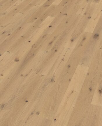 Oak parquet Thede & Witte Boston S, knotty, brushed, oiled, rough appearance, 1-strip, 1860 x 148 x 10 mm