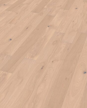 Oak parquet Thede & Witte Boston, slightly knotty, brushed, white oiled, 1-strip, 1900 x 189 x 15 mm