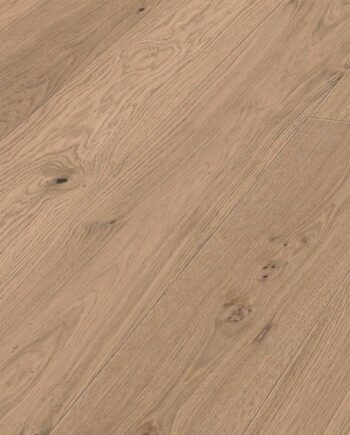 Oak wood flooring Meister, Natureflex HD 100, Authentic pure greige oak 20018, 1-strip, 2200 x 210 mm, brushed, ultra matt lacquered