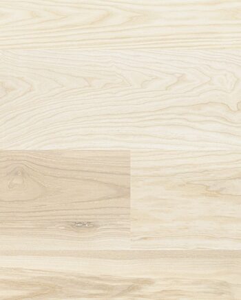 Parquet Ash, elegant frost ivory pores, 1-strip, brushed, beveled, extra mat lacquer 5%