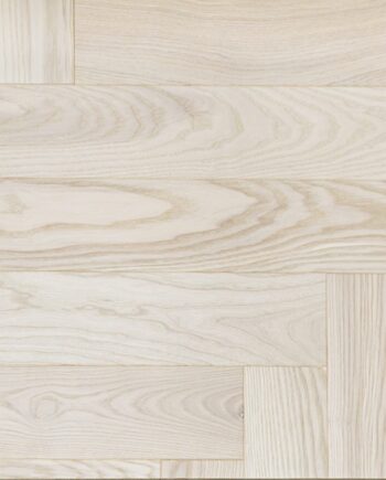 Parquet Ash, EstaParket, Ash Herringbone Elegant Nordic, beveled, brushed, white extra matte lacquer 5%, herringbone
