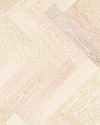 Parquet Ash, Moonlight, 1-strip, beveled, matte lacquer, herringbone, click