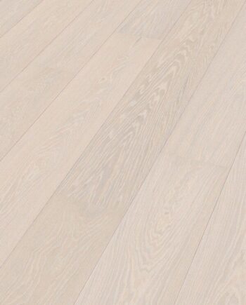 Parquet Meister Lindura Natural polar white oak, brushed, 1-strip, matt lacquered