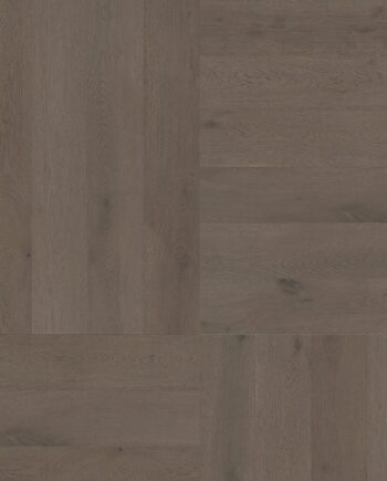 Parquet Oak, ter Hürne, Oak basalt brown, brushed, beveled, extra matt lacquered