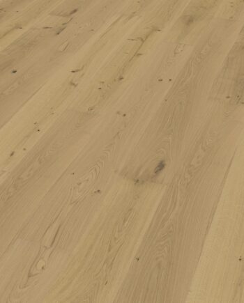 Parquet Trinity Oak Rustical 1-strip beveled brushed light white oiled