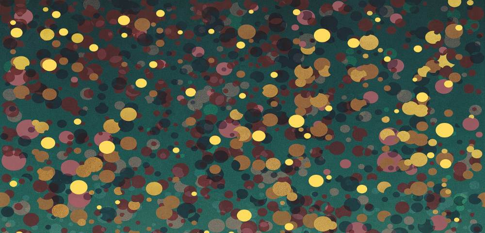 Patterned decorative porcelain tile ABK Wide&Style Confetti Green B, 120x240 cm (4 x 60x120 cm), 8.5 mm, matt
