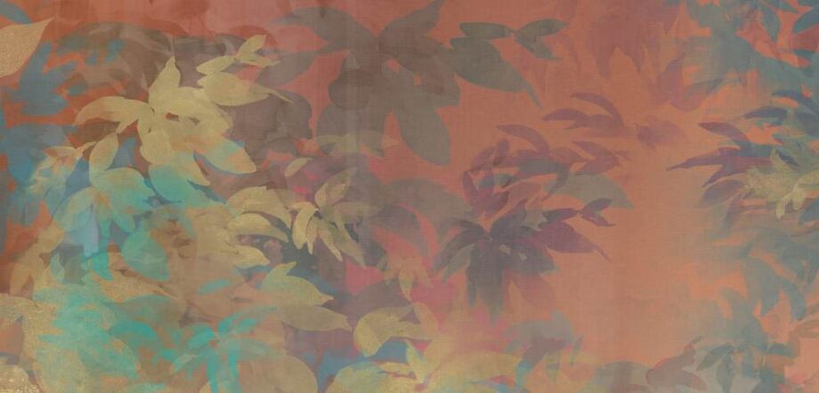 Patterned decorative porcelain tile ABK Wide&Style Foliage Orange A, 120×240 cm (4 x 60×120 cm), 8.5 mm, matt Patterned decorative porcelain tile ABK Wide&Style Foliage Orange A, 120x240 cm (4 x 60x120 cm), 8.5 mm, matt