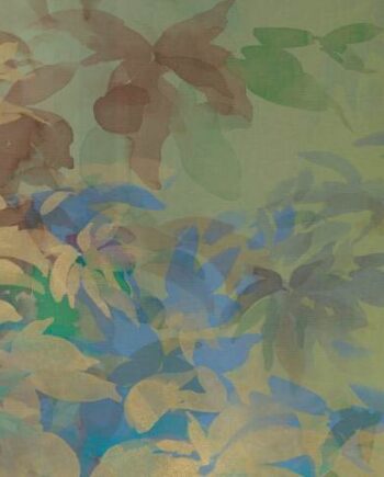 Patterned decorative porcelain tile ABK Wide&Style Foliage Yellow A, 120x240 cm (4 x 60x120 cm), 8.5 mm, matt