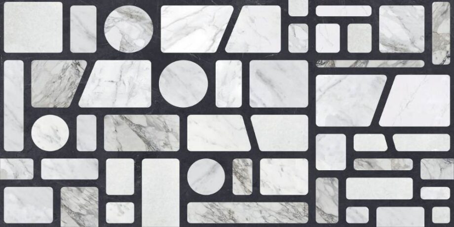 Patterned decorative porcelain tile ABK Wide&Style Incertum Light, 60x120 cm, 8.5 mm, matt