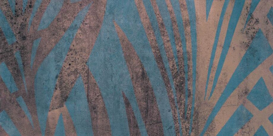 Patterned decorative porcelain tile ABK Wide&Style Jungle Blue, 120×240 cm (4 x 60×120 cm), 8.5 mm, matt Patterned decorative porcelain tile ABK Wide&Style Jungle Blue, 120x240 cm (4 x 60x120 cm), 8.5 mm, matt
